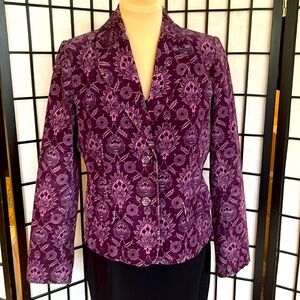 Willi Smith Shades of Purple Corduroy Jacket w/ Notched Lapel & 2 Button Front 8